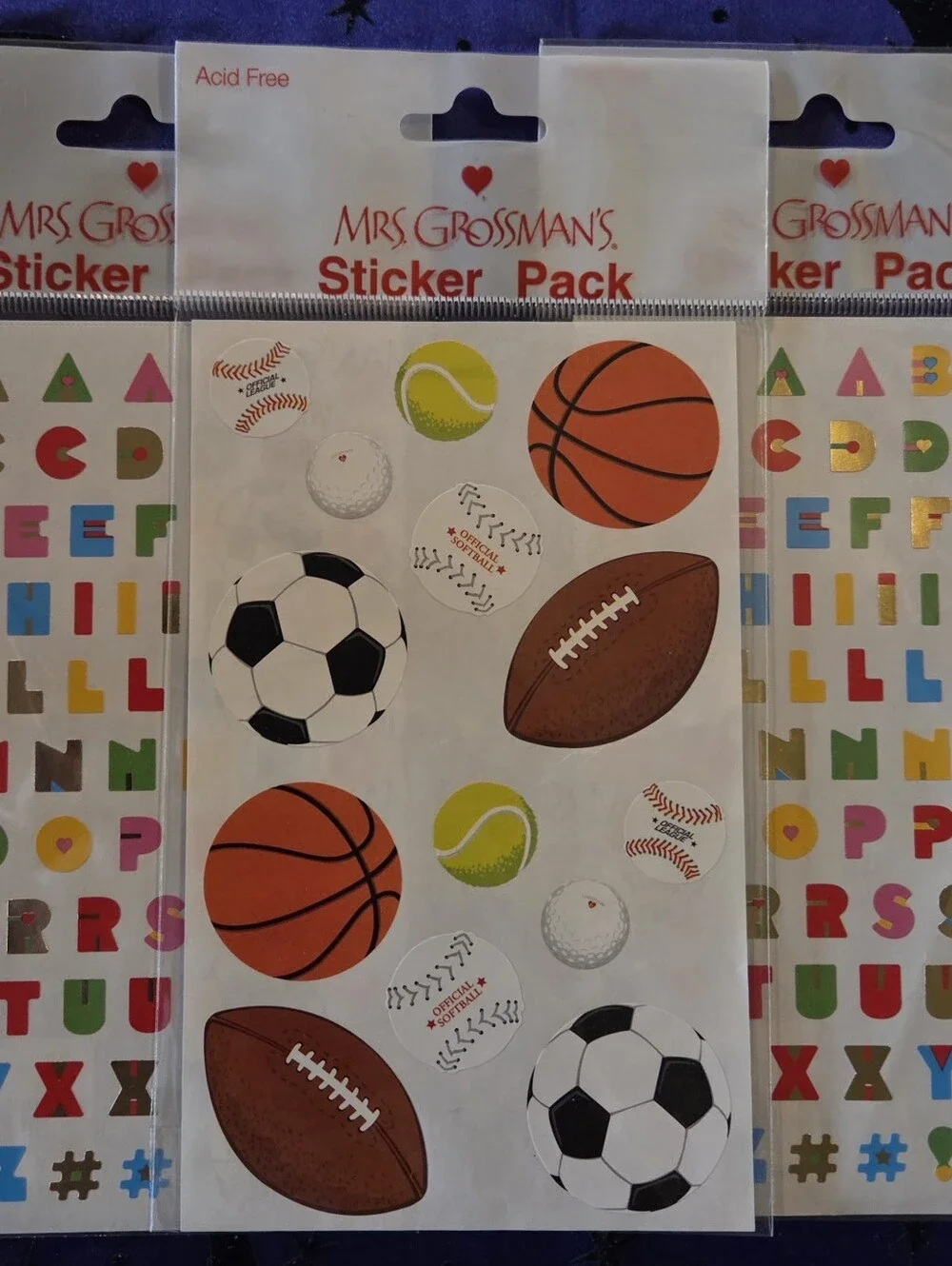 Vintage Mrs Grossmans Sticker Packs Lot Deadstock Unopened 13 Total Packs